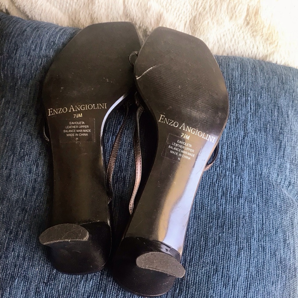 Enzo Angiolini Floral Embellished Sandals Brown - 7.5 - Picture 3 of 3